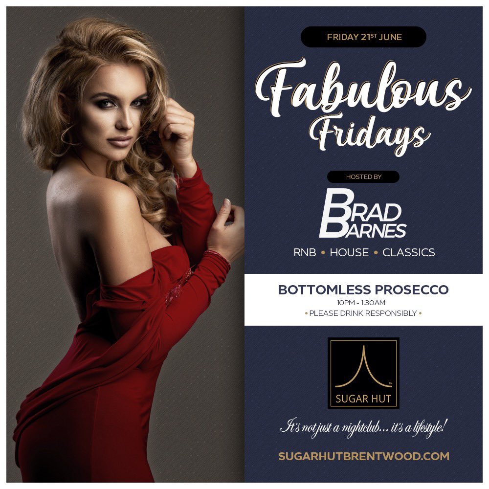 Bottomless Prosecco anybody?? Every Friday <a href="/sugarhut/">Sugar Hut</a> for just £15 Per Person