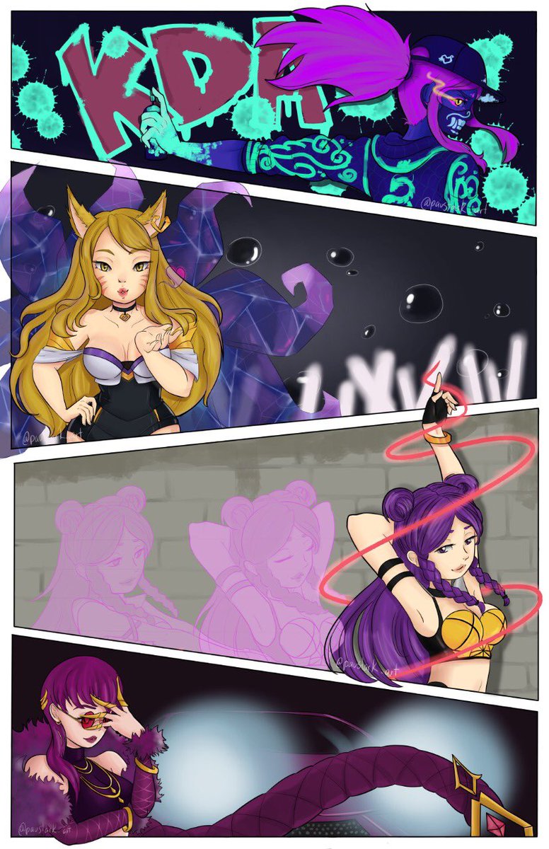 PauStark's tweet photo. Now after a lot of work I can show you my most complex drawing, KDA Aesthetic💎
.
.
.
.
.
#leagueoflegends #lol #kda #lolskins #lolfanarts #fanart #digitalart #evelynn #kaisa #ahri #akali #kpop #artwork #digitaland #illustration #paustark https://t.co/bKxsNvATNi