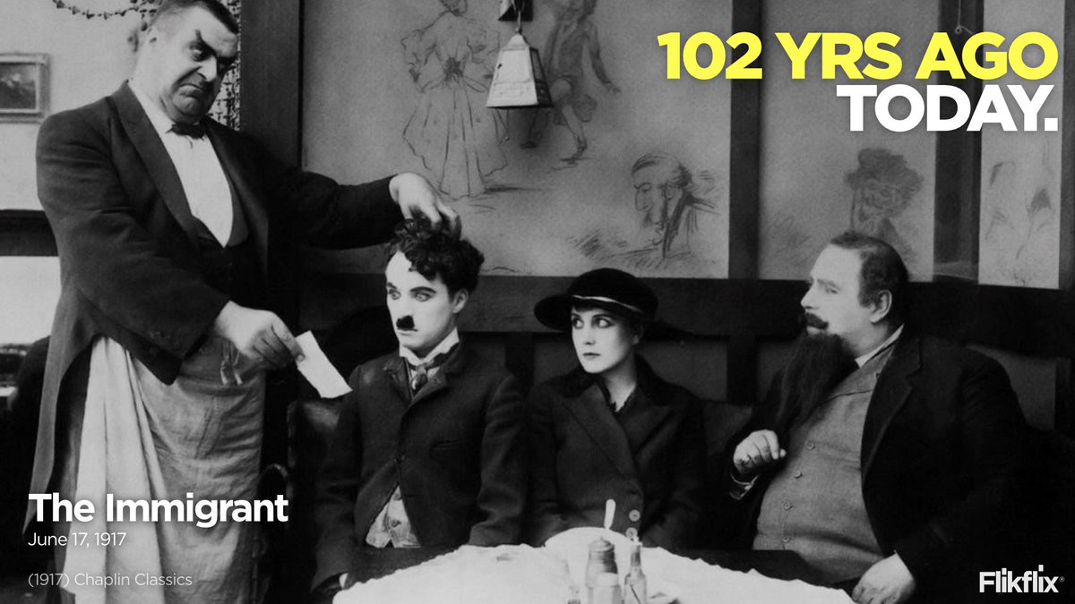 Released 102 Years Ago Today. Find it on Flikflix. flikflix.app.link/YbM5ma3qtX

#TheImmigrant #FlikflixPick #CharlieChaplin #EdnaPurviance #EricCampbell #AlbertAustin #HenryBergman #KittyBradbury #LoveYourNextFlik