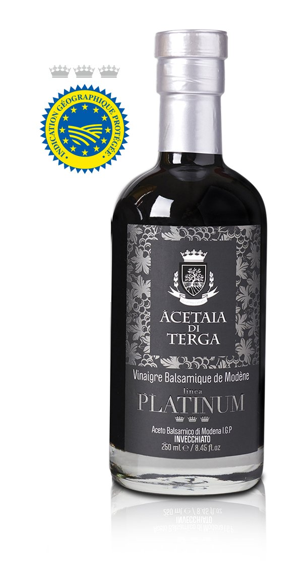 PLATINUM : Vinaigre Balsamique  IGP &amp; Invecchiato de notre Gamme Acetaïa di Terga