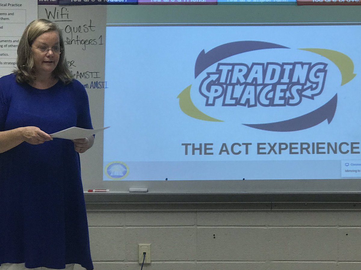 LoriMc1222's tweet image. 9-12 teachers trade places with students as they take on 12 minutes of an ACT experience. #walkintheirshoes @amstiuna @AlabamaDeptofEd @JoelWhiteAMSTI @celestemccollu1