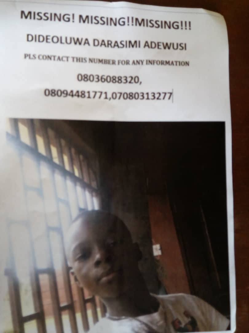 KemiOkeleke's tweet photo. Help me look for my 9ys old Nephew. Please retweet. God bless you. https://t.co/dnWKojFjlp