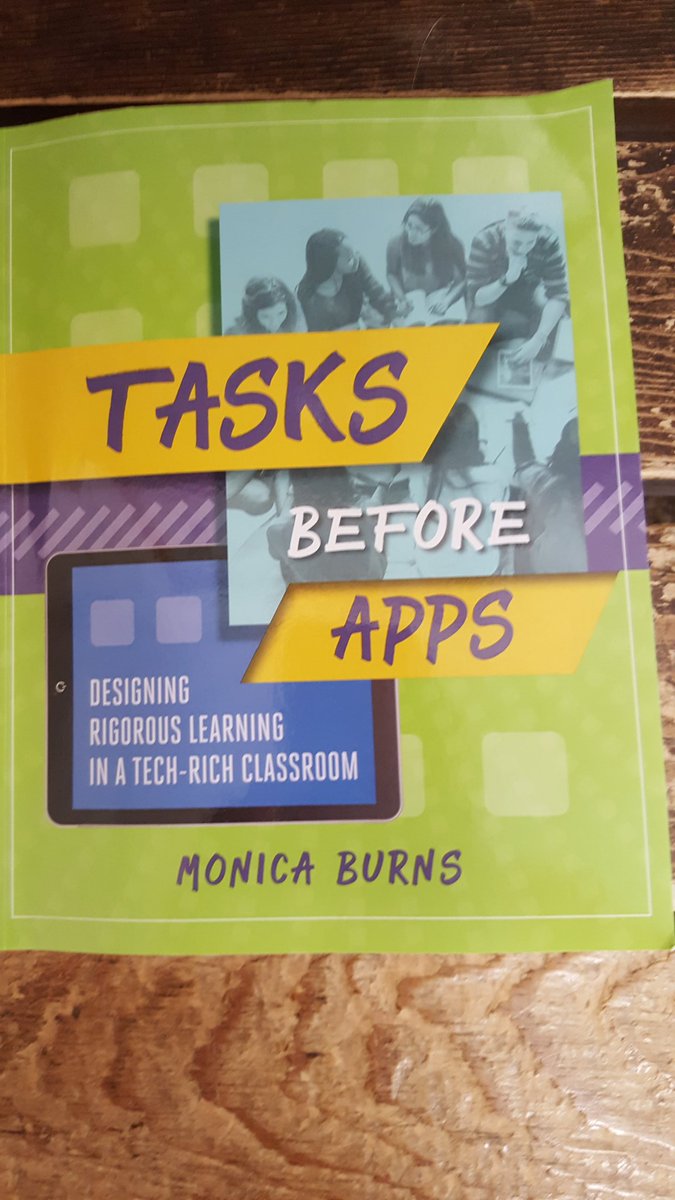BookedGirl's tweet image. Reading #TasksBeforeApps by @ClassTechTips for my @CLIU21 Book club #summerreading  #lifelonglearning