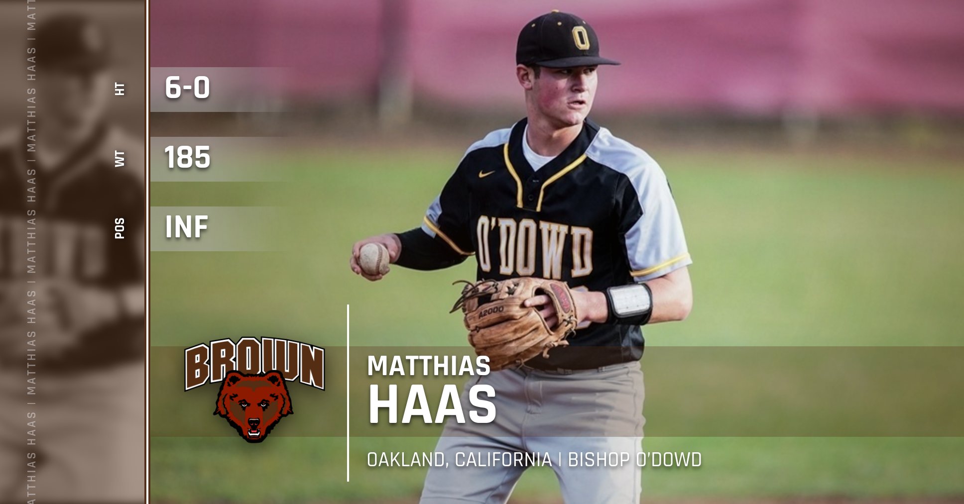 Brown Baseball on Twitter: "Welcome to Matthias Haas, a shortstop from  Oakland, California! #GoBruno https://t.co/t7LrQpmSCY" / Twitter