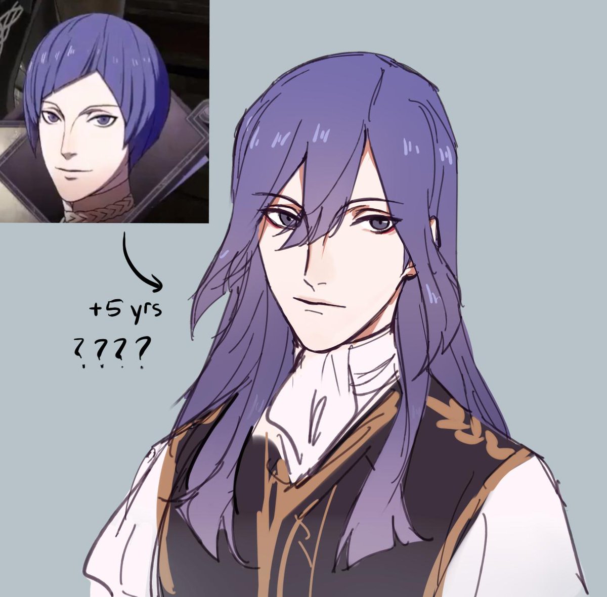 ok here's my controversial lorentz post what if instead of cutting his hair post-timeskip it just gets long and he looks like This??????????? i lay completely still on the pavement