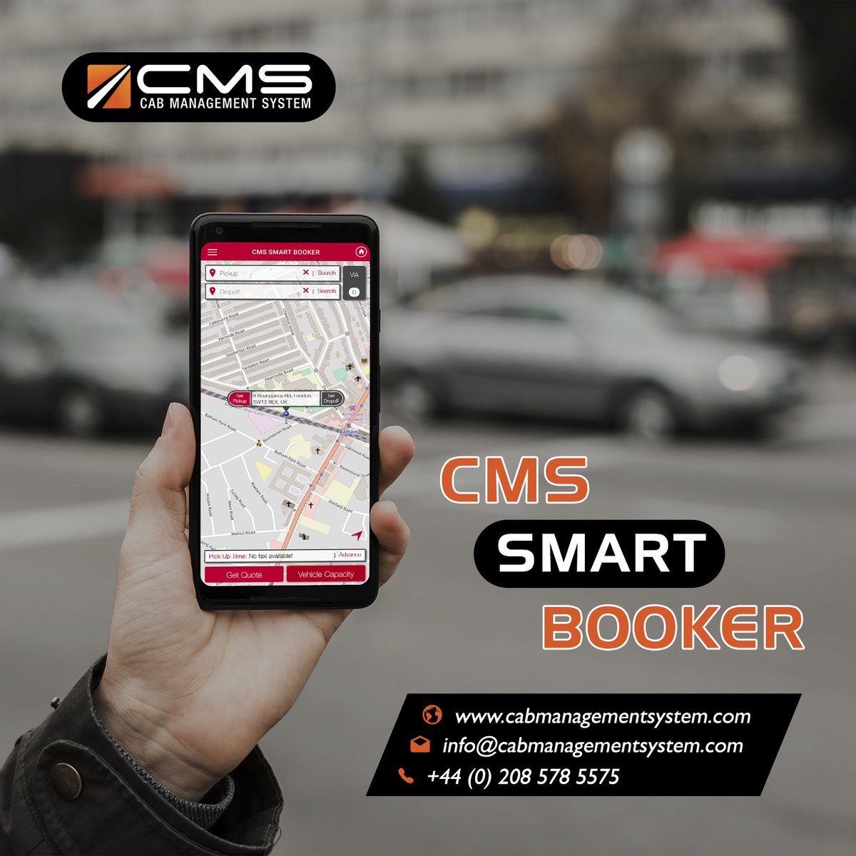 CMS Smart Booker
Boost you Cab business by using CMS Smart Booker
Visit website for more details
cabmanagementsystem.com