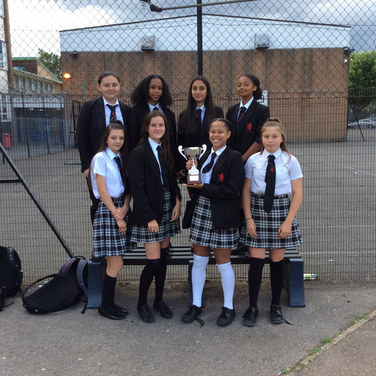Chacecommunity's tweet photo. The girls' football team successfully defended their Enfield Junior Girls Football championship for the 2018/19 season. Well done to all involved! https://t.co/BQa76WO4h6