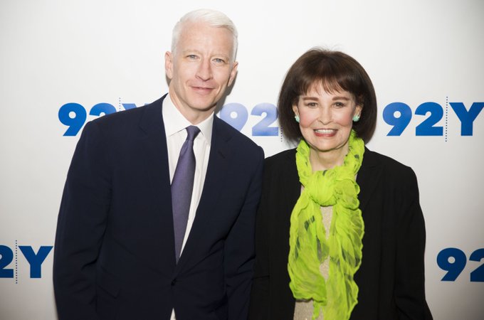 Breaking News Gloria Vanderbilt and mother of Anderson Cooper has died at the age of 95 Prayers go out