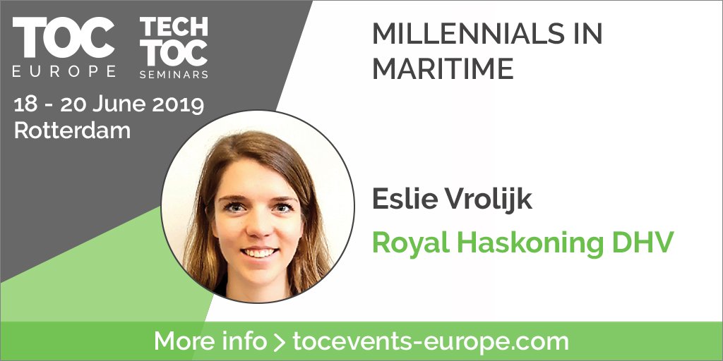 haskoning's tweet photo. Today our #PortPlanner, Eslie Vrolijk will be sharing her knowledge in the #TOCEurope Millennials in Maritime session at 10.30AM. Come join this inspirational session!
#MillenialsInMaritime https://t.co/lNDNl7ufxb https://t.co/lC0P6Cyohv