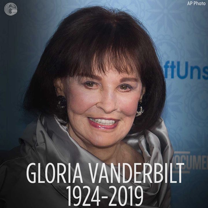 Gloria Vanderbilt REST IN PEACE Gloria Vanderbilt, the fashion icon