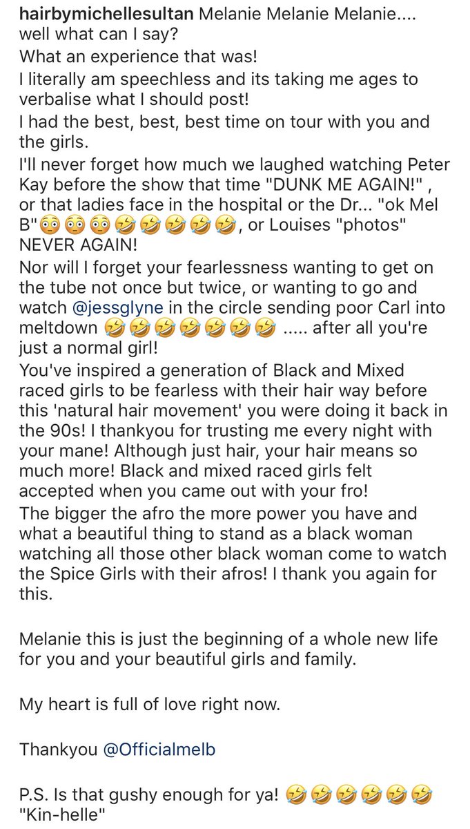 oneofthosefaces's tweet photo. good afternoon to mel b’s hairdresser only https://t.co/ISJBdnCrGH