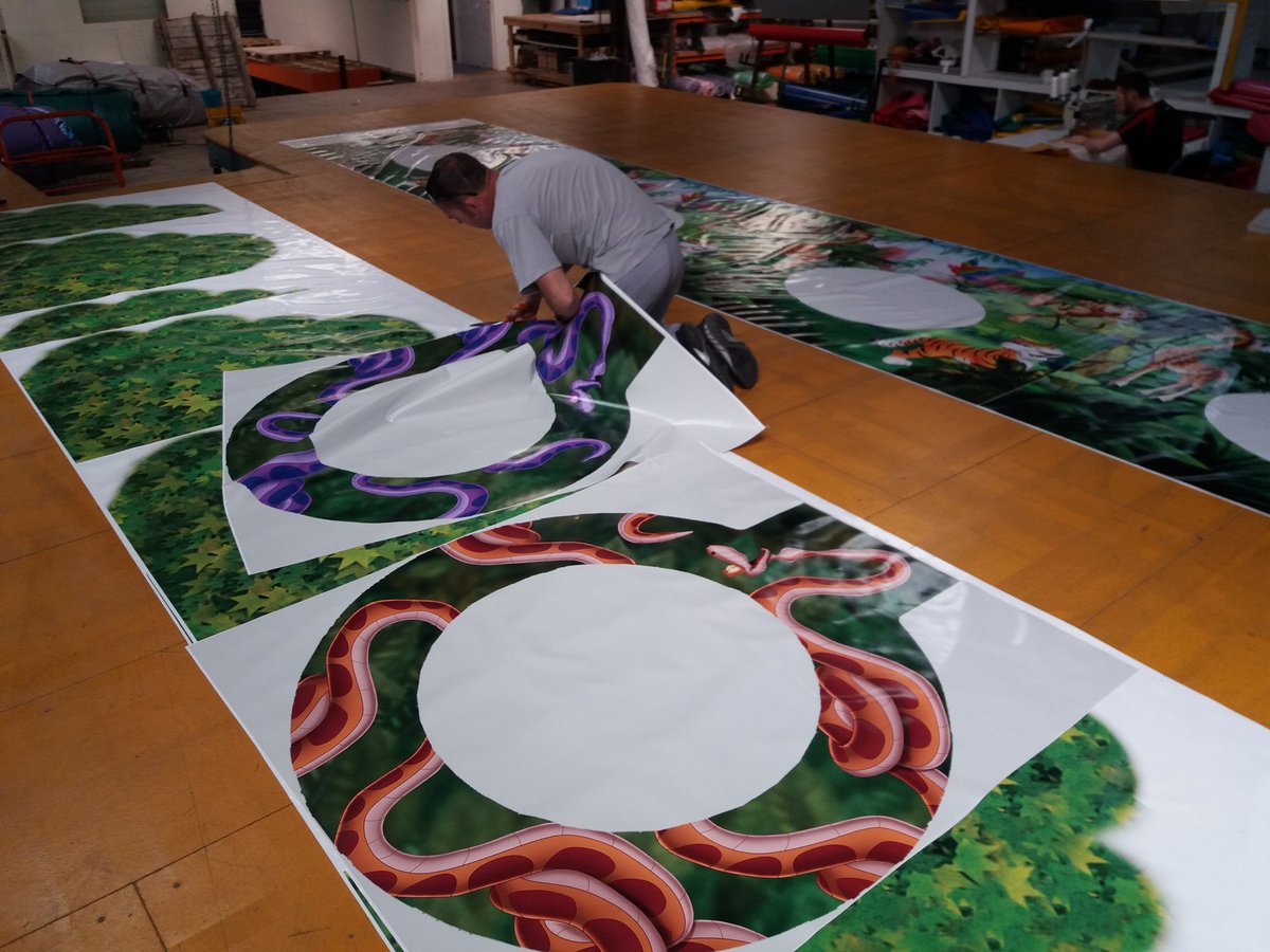 JumpingJacksFun's tweet photo. #jungletheme #manufacture #4piece #mod #customer #design this new #inflatable is well under way! https://t.co/7gLJjyaNz2