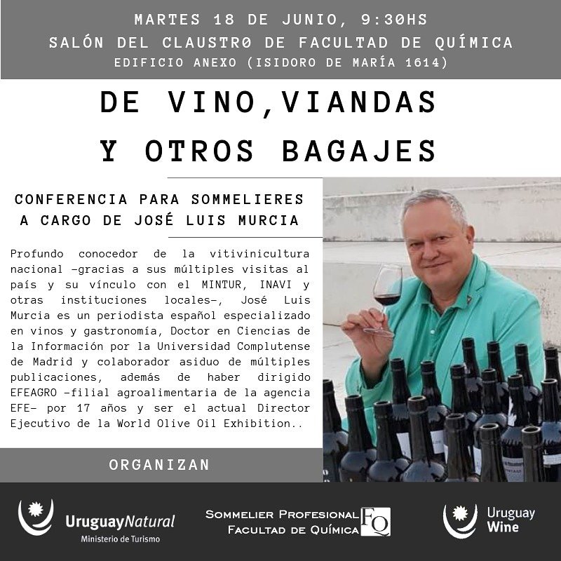 SommelierFQ's tweet photo. ¡Atención SOMMELIERES!
¡Mañana seminario de Juan Luis Murcia!
.
.
.
#sommelierprofesional #somm #sommelierfq #sommelieruruguay #juanluismurcia #uruguay https://t.co/35fqSXAqcz