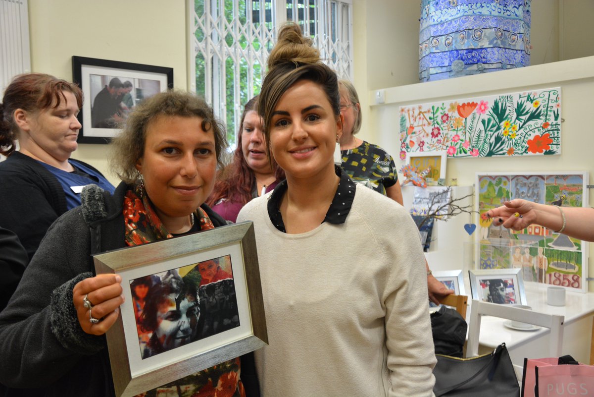 vernonparkcafe's tweet photo. What a fantastic day today for the opening event of the #MemoryProject an intergenerational photography exhibition at our gallery created by @CheadleHulmeHS students @PureArtStudio1 artists and residents of @BoroughCareLtd based around memory. https://t.co/f5hnNghqDx