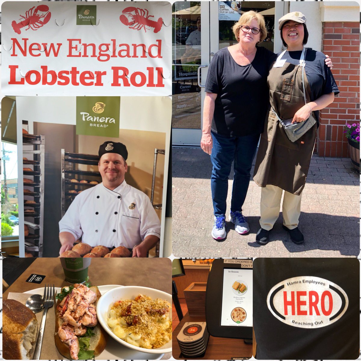 L4Laugh's tweet photo. After Joanne (job coach) left, I worked alone as a table washer at @panerabread on Father’s Day and served my dad a Loster Roll lunch plus coffee with honey and cinnamon. I saw a lot of happy dads with loved ones in my Needham restaurant. #FathersDay #ProjectTeamTuesday @bu_yell https://t.co/WtDvzRiIbj