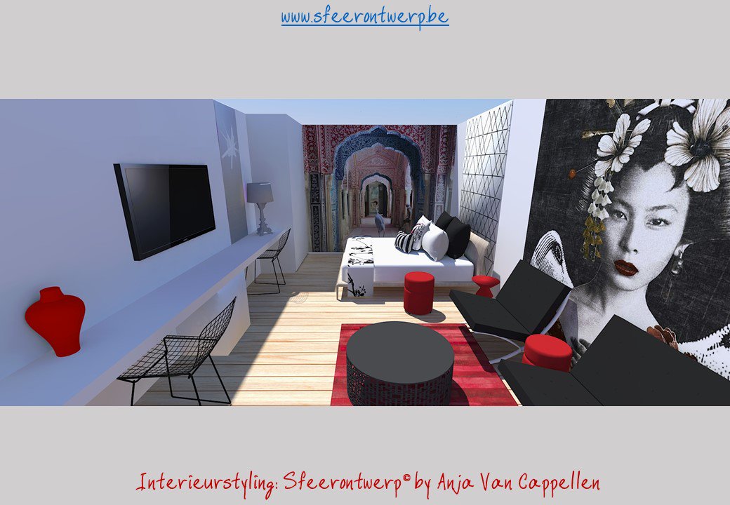akemi b&amp;b **** #sneakpeek of furniture and decoration in kamer/chambre/room AngeLine (room 4 of 4 new rooms).

#interieurstyling #interiordesign by #Sfeerontwerp #sfeerontwerper Anja Van Cappellen
More info on akemi-bnb.be/kamers.html.

#akemibnb #Zemst open during #tomorrowland