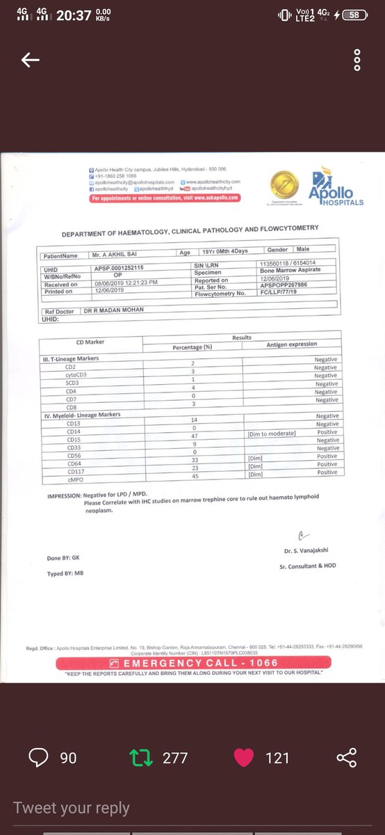 vamsi_k55's tweet photo. Sir, please help my friend Akhil. He is suffering from acute leukemia(cancer) and need to transplant bone marrow. It costs nearly 45 Lakhs. Please respond and please help him sir. @VSReddy_MP @ysjagan 
#saveakhilfromcancer https://t.co/KWgZSm8n87