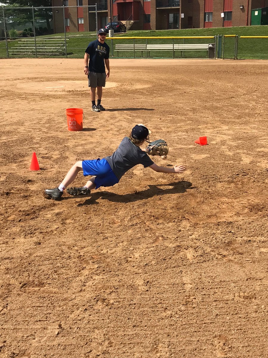 GBC_Baseball's tweet photo. Coach @Galati_Dan working with campers making diving plays⚡️⚡️ #STRIKE #WebGems #FieldingFun https://t.co/HuiWXUdVdh