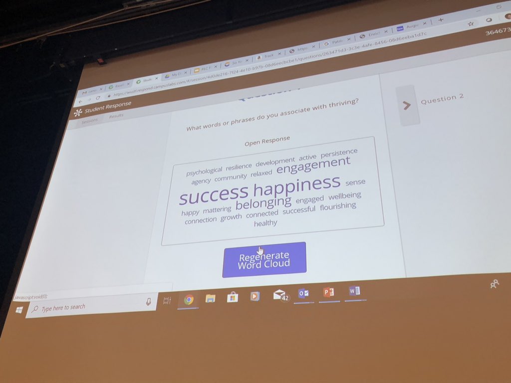 What words come to mind that you associate with thriving? #CELrlc