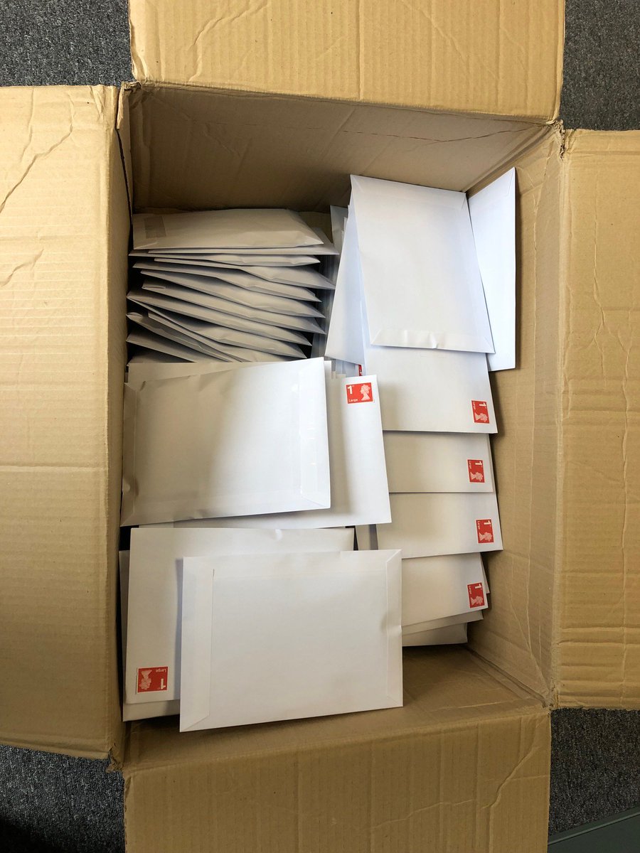It's that time again! One big box of envelopes packaged with the latest On Hold productions for <a href="/BuildbaseUK/">Buildbase</a>! #Buildbase #OnHold #Telephone