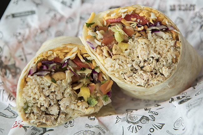 twistedfresh1's tweet photo. Weekly Special~ Teriyaki Chicken Twist
Chicken, thai slaw, pineapple salsa, mixed cheese,
quinoa and crunchy cashews, with a house teriyaki sauce.
Served as a wrap, with your choice of side. $8.50

#kansascity #lunch #wraps #salad #healthyfoodoptions https://t.co/mJs2Fww7xN