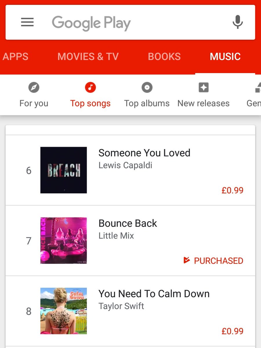BounceBackLM's tweet image. #BounceBack has moved up to number 7 on Google Play Top Songs  @LittleMix