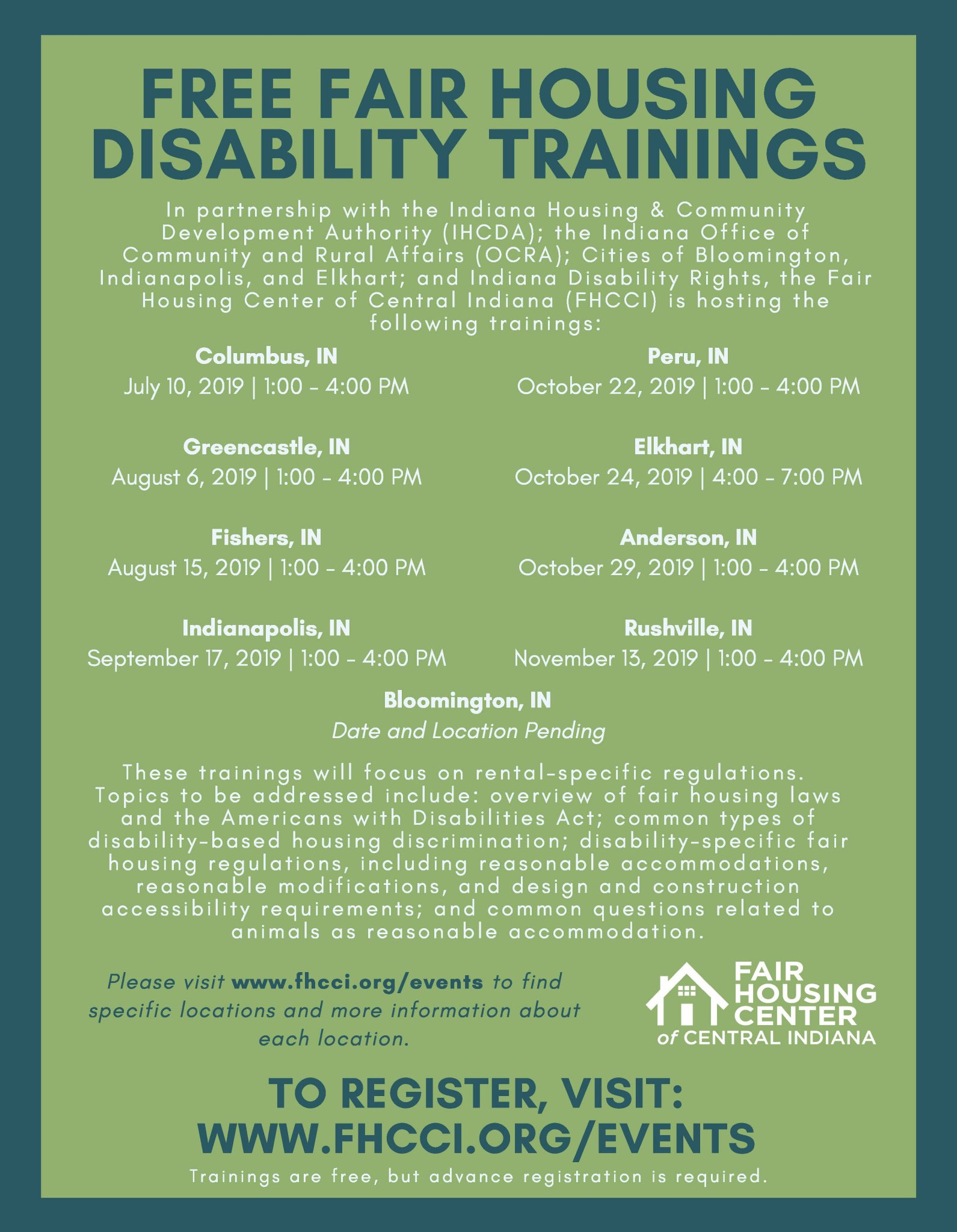 Fair Housing Center of Central Indiana on Twitter "FREE FAIR HOUSING