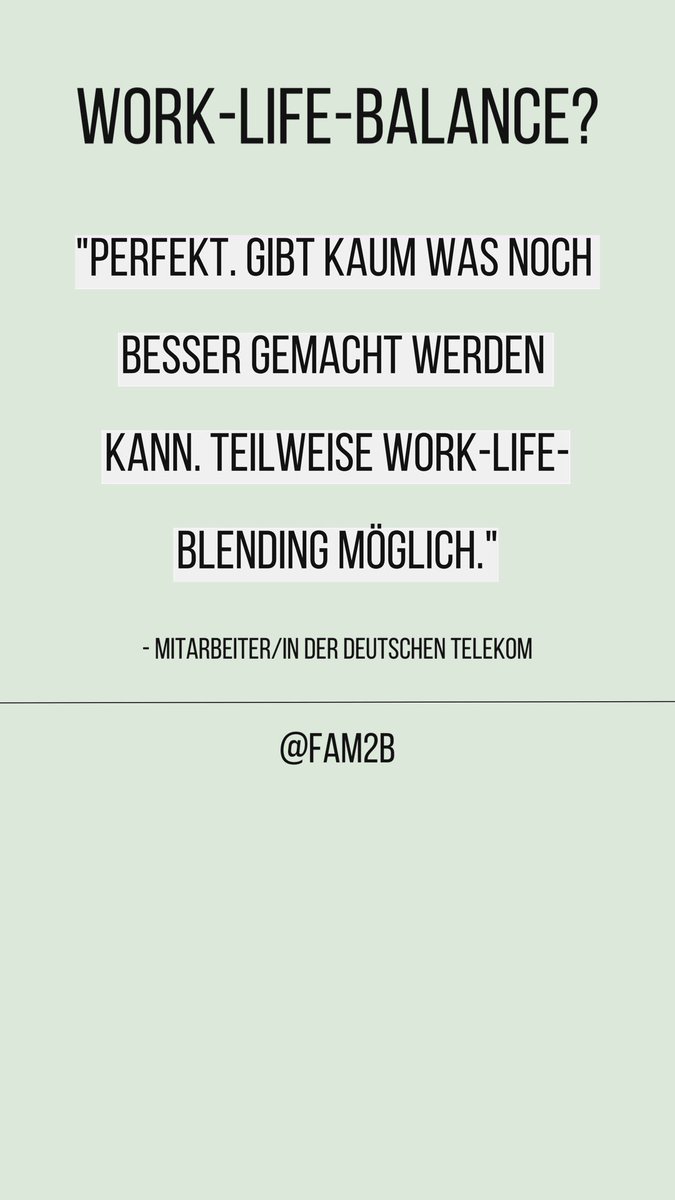 fam_2_b's tweet photo. Diese Woche wollen wir euch einige positive Beispiele zum Thema #Familienfreundlichkeit und #WorkLifeBalance zeigen.

Heute fangen wir mit @deutschetelekom an. 

#fam2b #Vereinbarkeit #workingmom #workingdad #wirfeiernmitrecht #70JahreGG #onkomm https://t.co/K5Y9HdBmDP