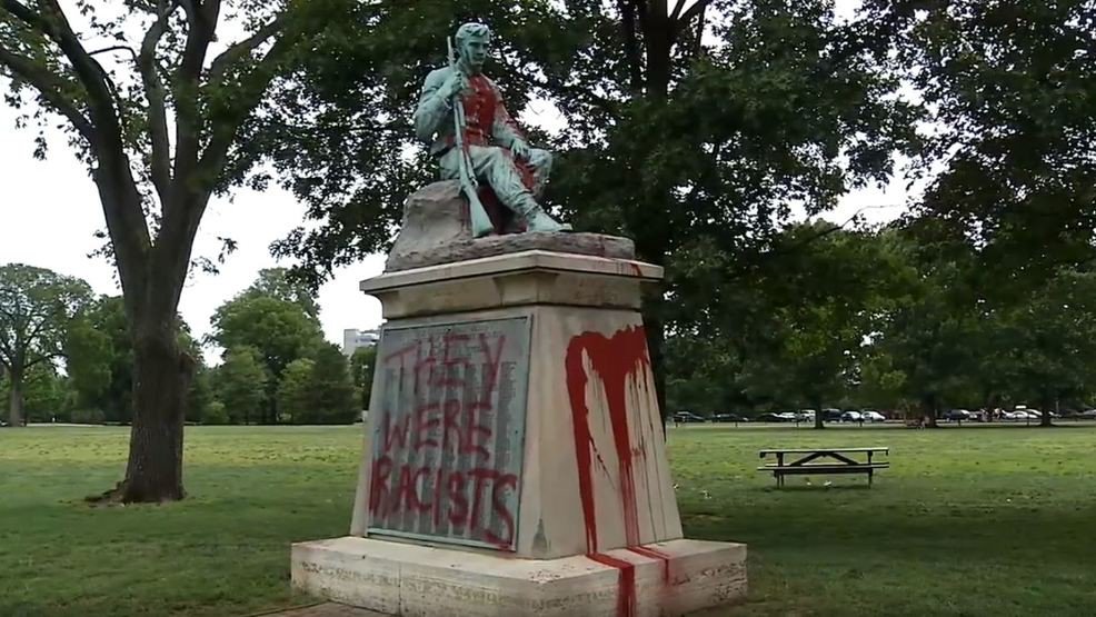 Confederate 'They were racists' Confederate statue vandalized in