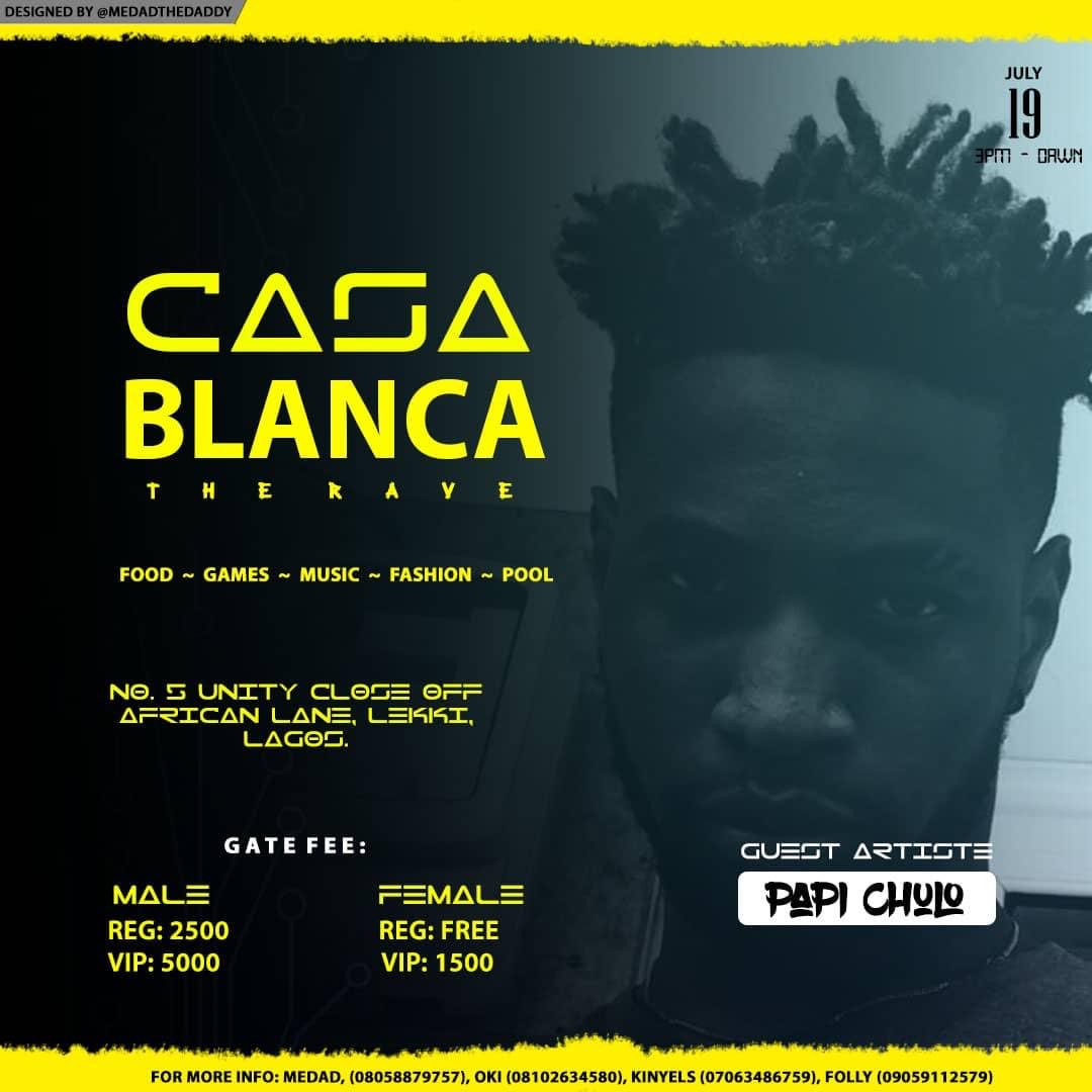 ChuchuCash's tweet photo. LIVE @ #CASABLANCATHERAVE THIS JULY 19TH π§¨. SHOW SOME LOVE π₯΅
#ChuloMafia #DemiinEnt #CultureMusic π₯Άβ€οΈπ₯ https://t.co/yXtcGlX3DE