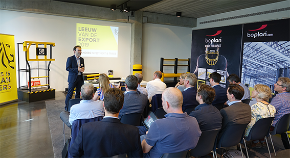 BoplanNL's tweet photo. Als toekomstige ex-Leeuw ontving #Boplan deze namiddag de zes genomineerden voor de Leeuw van de Export 2019. Wij wensen hen alvast veel succes toe!
#LvdE19 #FIT #LuminexLightingControlEquipment #Ontoforce #PolySto #Construx #MarelecFoodTechnologies #SioenIndustries https://t.co/fTzl7FNjTc