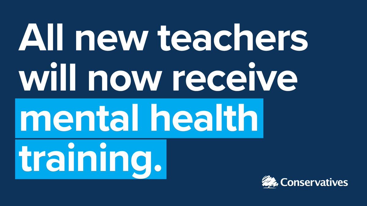 Delighted @10DowningStreet has announced today that every new teacher will receive mental health training to help protect the mental health of children & young people in schools across the country
gov.uk/government/new…