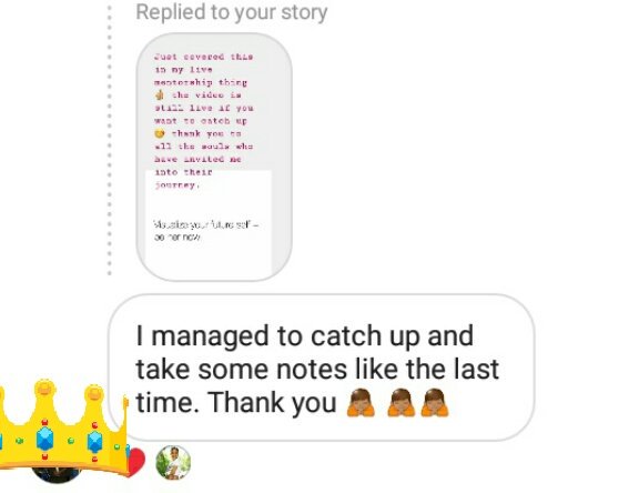 I am so humbled by this, sis took notes from my #digitalmentorship session last night. Sometimes we really don't know if what we are doing is touching lives in a tangible manner, but this really got me in my feelings. 😭💛