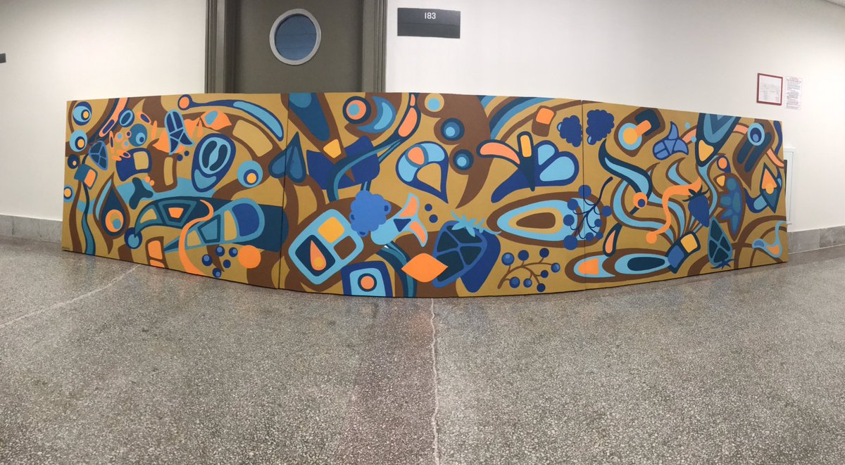 Part of the mural for the Active Living Centre on @umanitoba is completed ✊🏾 #umanitoba #umindigenous #umstudent #treaty1 #indigenous #art #artist #painting #paint #mural #winnipeg #manitoba