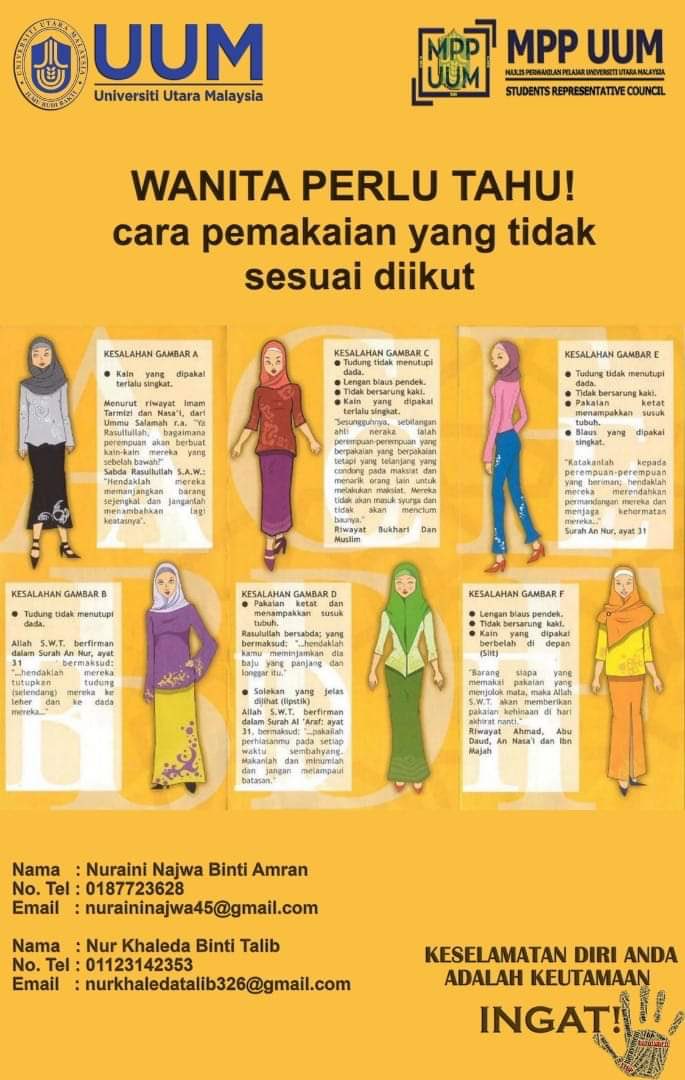 ohpaten's tweet photo. Cara-cara untuk mengelakkan gangguan seksual dan jenayah lain ya oleh MPP UUM. Hahahah seriously? https://t.co/CJPBXouzJX