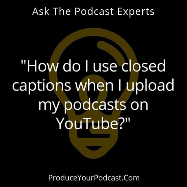 getyourmuseon's tweet image. ❓ #AskThePodcastExperts ❓
Q. How do I use closed captions when I upload my podcasts on YouTube?
⁣
A. The use of closed captions broadens the accessibility of your audience and is a strong visual complement to your podcast when released in a video version. YouTube uses spe…