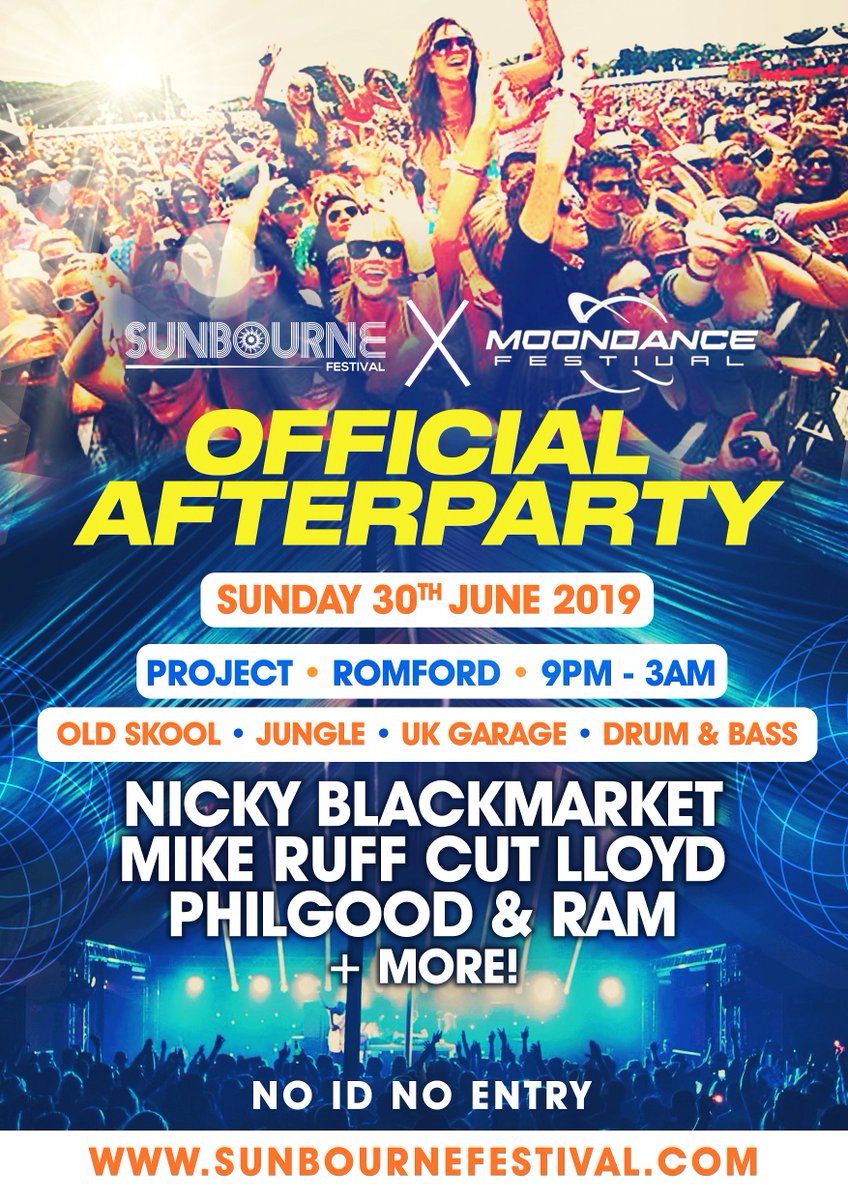 Sunbourne Festival (@sunbornfestival) on Twitter photo Sunbourne x Moondance After Party at <a href="/ProjectRomford/">Project Romford</a> on Sunday 30th June with <a href="/nickyblkmkt/">nicky blackmarket</a> <a href="/MikeRuffCut/">Mike Ruff Cut Lloyd</a> <a href="/Djphilgood2/">DJ Philgood & Ram š¤</a> Old Skool, Jungle, UK Garage, Drum & Bass + more!
Tickets from Ā£5: sunbournefestival.com Sunbourne x Moondance After Party at <a href="/ProjectRomford/">Project Romford</a> on Sunday 30th June with <a href="/nickyblkmkt/">nicky blackmarket</a> <a href="/MikeRuffCut/">Mike Ruff Cut Lloyd</a> <a href="/Djphilgood2/">DJ Philgood & Ram š¤</a> Old Skool, Jungle, UK Garage, Drum & Bass + more!
Tickets from £5: sunbournefestival.com