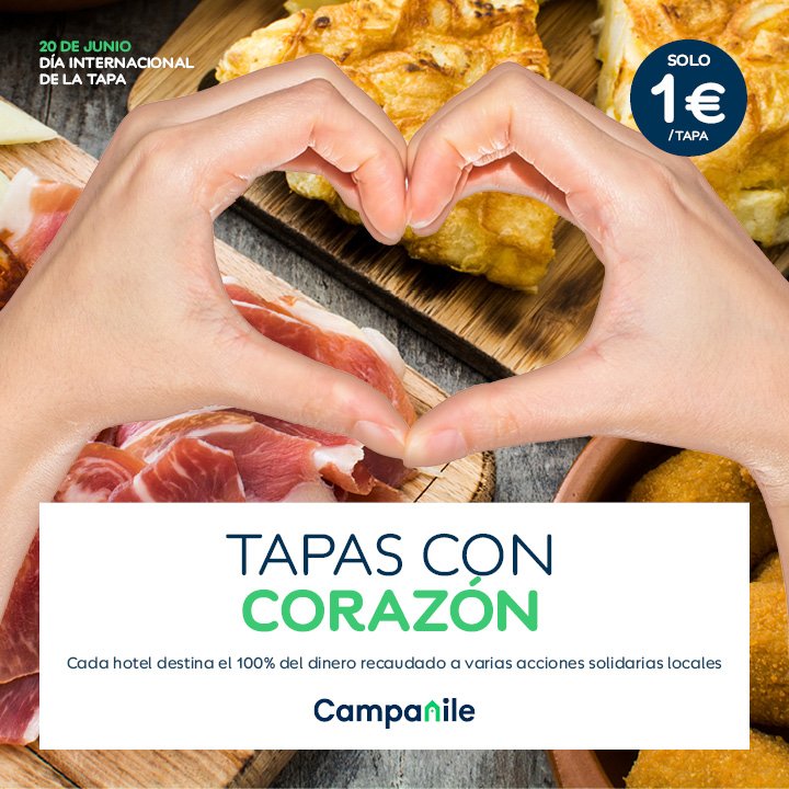 CampanileSpain's tweet photo. Marineras, la tapa murciana con corazón. En el Hotel Campanile #Murcia el pincho por excelencia tiene ❤️ En los #HotelesCampanile ya estamos celebrando el Día Internacional de la Tapa.
La recaudación se destina a #CaritasMurcia https://t.co/7ROEFv9NKW