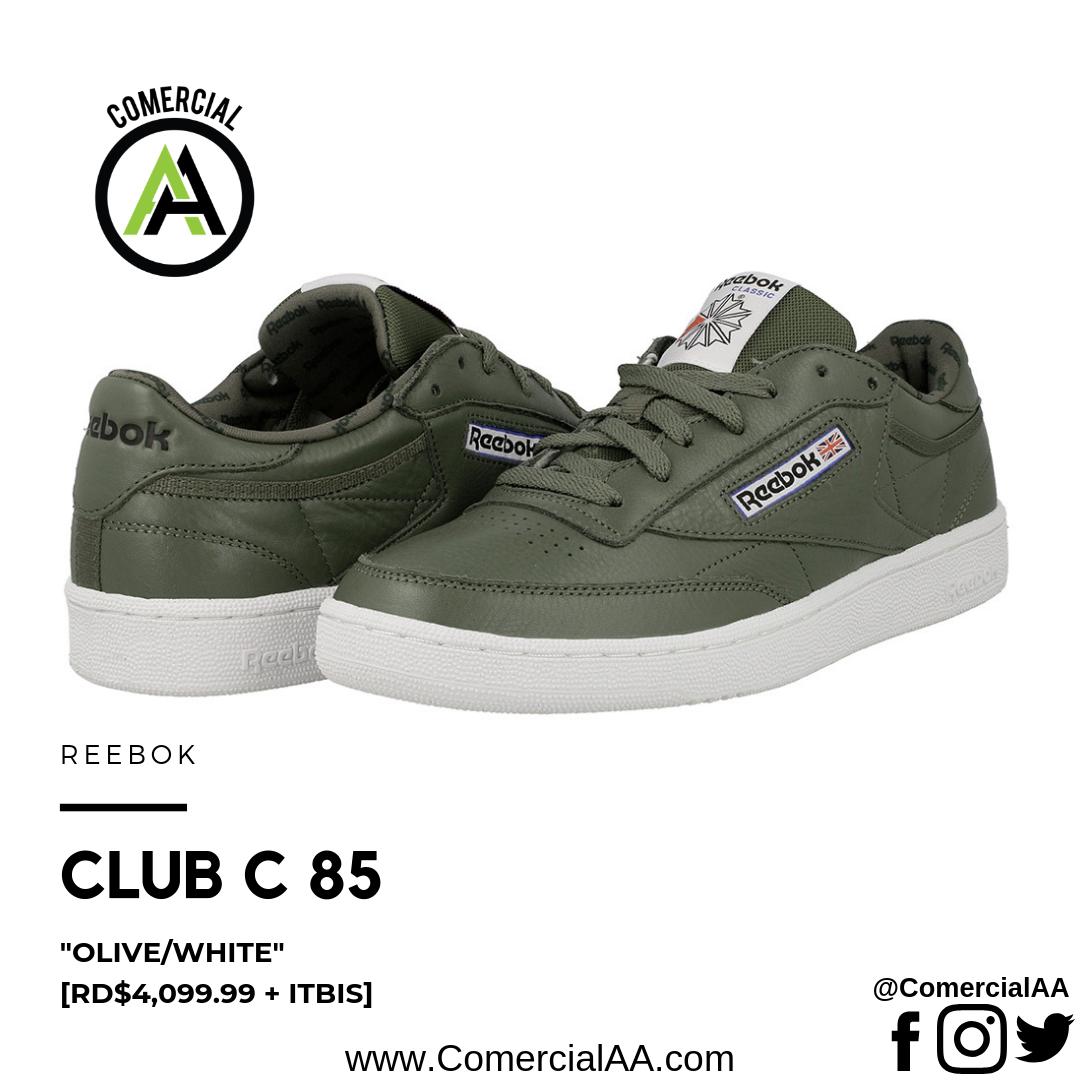 reebok club c olive