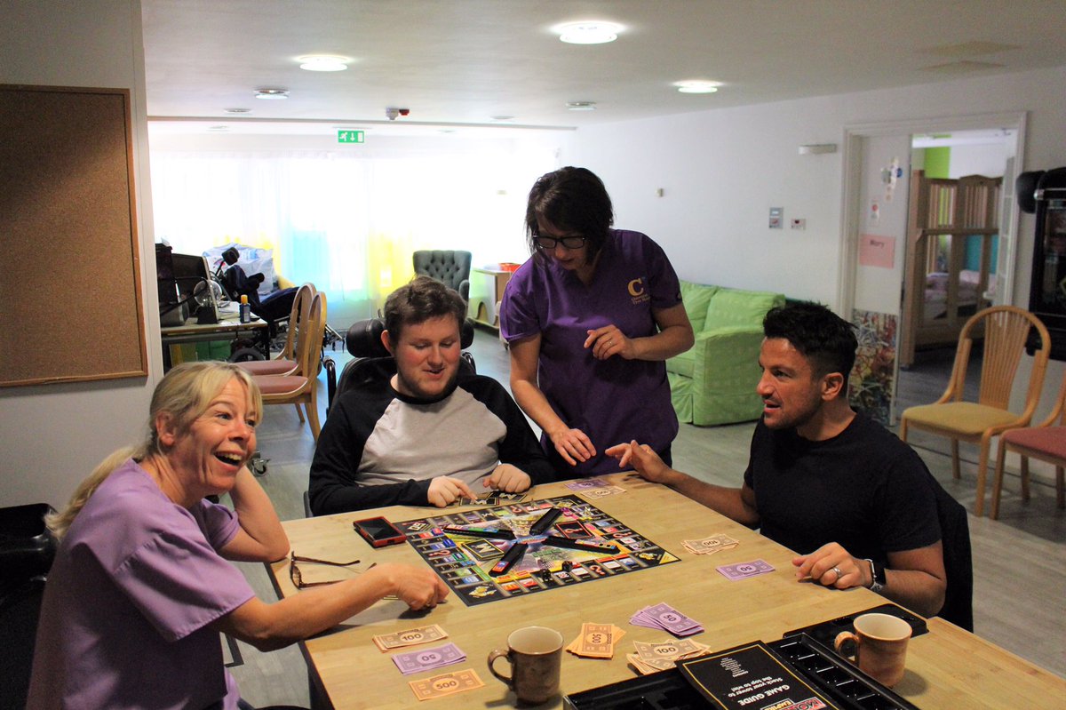 ChestnutSussex's tweet photo. Today was certainly fun &amp; games at Chestnut Tree House when our Patron @MrPeterAndre popped in to spend some time with the kids to celebrate the first day of #ChildrensHospiceWeek! For making memories. Celebrating #MomentsThatMatter ❤️ #ForTheNow @Tog4ShortLives https://t.co/NdyV1krnrz