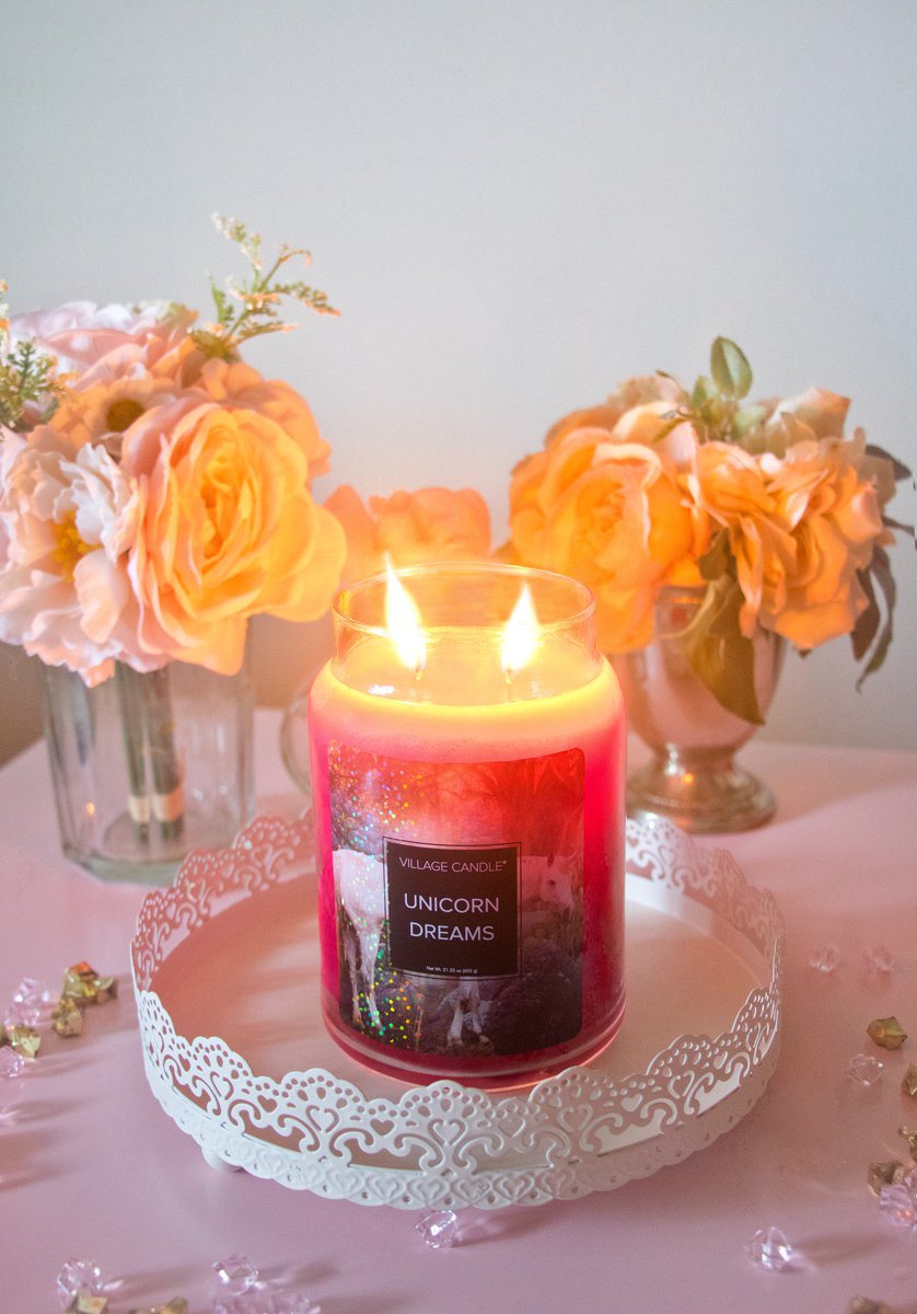 mermaidensblog's tweet photo. I love how scent can instantly transform your mood - I lit my Unicorn Dreams @VillageCandle and was immediately taken to a mossy forest complete with unicorns and waterfalls that reflect rainbows… 💕🌈 #ad #VCFantasy #VillageCandle https://t.co/H1qTR6FtEt