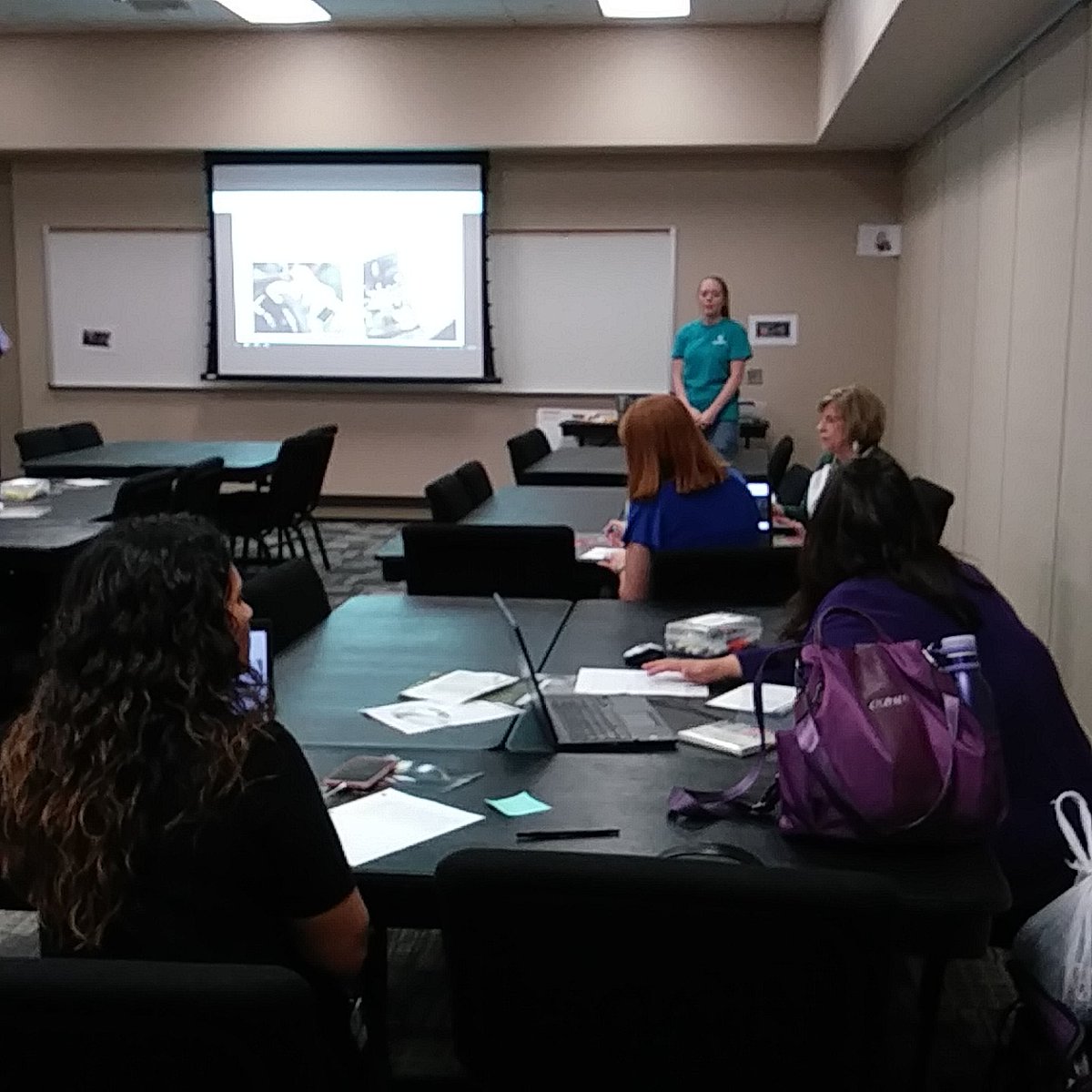 Energizing Learning through Movement in ELA with @bookishmissb and @Teacherirwin at the Secondary ELA #LiteracyCrossroad2019 Conference.