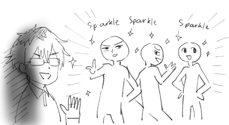 This sparkly-ness also applies to me and my ocs haha lmao
