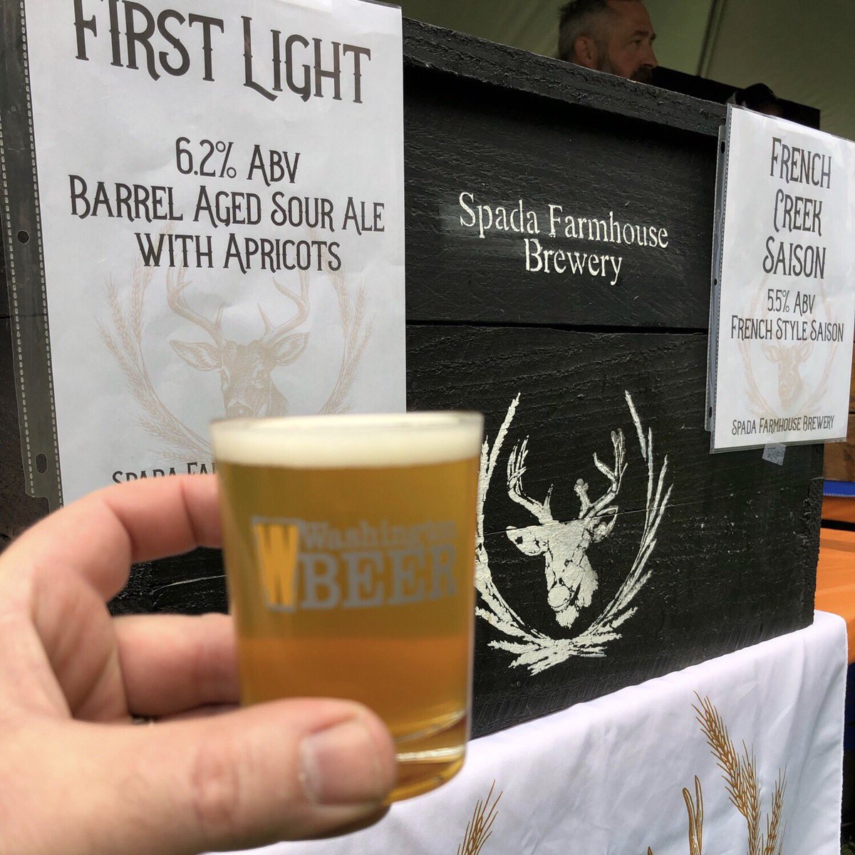 notobigbeer's tweet photo. @spadafarmhouse #FirstLight #Sour
...
Celebrating #WABeer at the 2019 @WashingtonBeer #BrewersFestival
...
#DrinkWABeer #WABL #HomeOfTheHops #WashingtonBrewersFestival #BeerFestival #Beer #CraftBeer #CraftBeerMatters #NoToBigBeer https://t.co/ZOJjgacROy