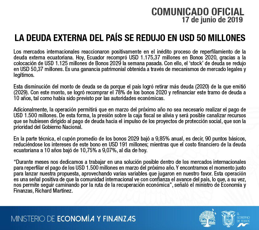 Economia Finanzas Ec V Twitter Boletin La Deuda Externa Del