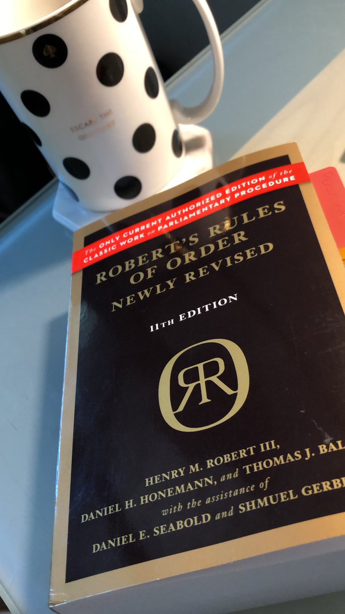 AcebronPeco's tweet photo. My new favorite book! I love Parliamentary procedure ! #robertsrules https://t.co/BRoSWMUSN4