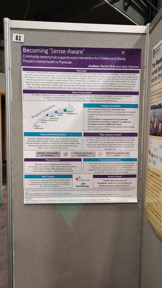 OTsocPlym's tweet photo. Found my fav poster! @senseaware_sw I may be biased but it is brilliant, everyone should check it out ☺️ #RCOT2019 https://t.co/CXJ7ObN4Jz