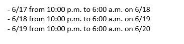 E470's tweet photo. UPCOMING CLOSURES: The NB and SB I-25 ramps to WB C-470 will be closed as part of the C-470 Project during the dates and times in the picture. DETOUR: Take NB and SB I-25 to NB #E470, exit at Peoria. Take SB E-470 to WB C-470. No tolls will be charged at Peoria at these times. https://t.co/dac0D7Gehw