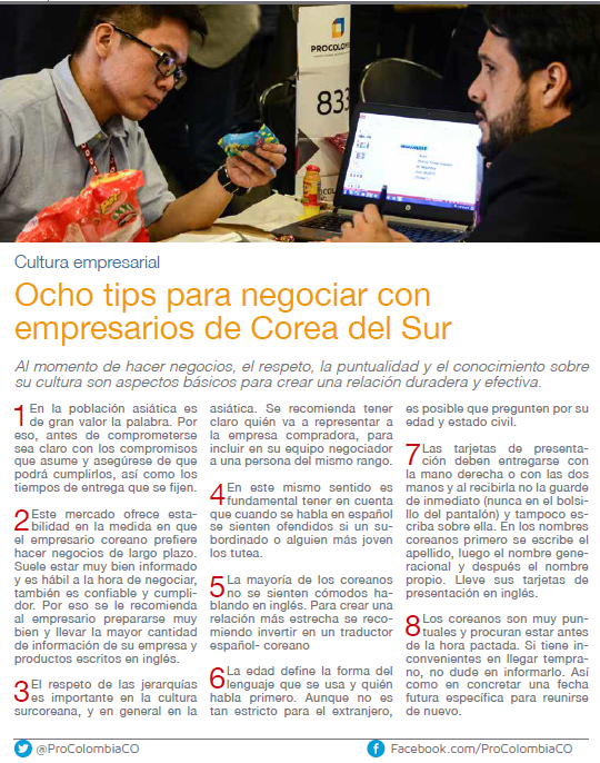 Te has preguntado que debes tener en cuenta para realizar negocios con Corea del Sur? >> <a href="/PROCOLOMBIACO/">PROCOLOMBIA</a> nos informa en este artículo, 8 Tips para negociar con empresarios de este país!

#Negocios #Comex #TransMiSeRenueva #FelizLunes #Business #Comercio #MondayMotivation Londres