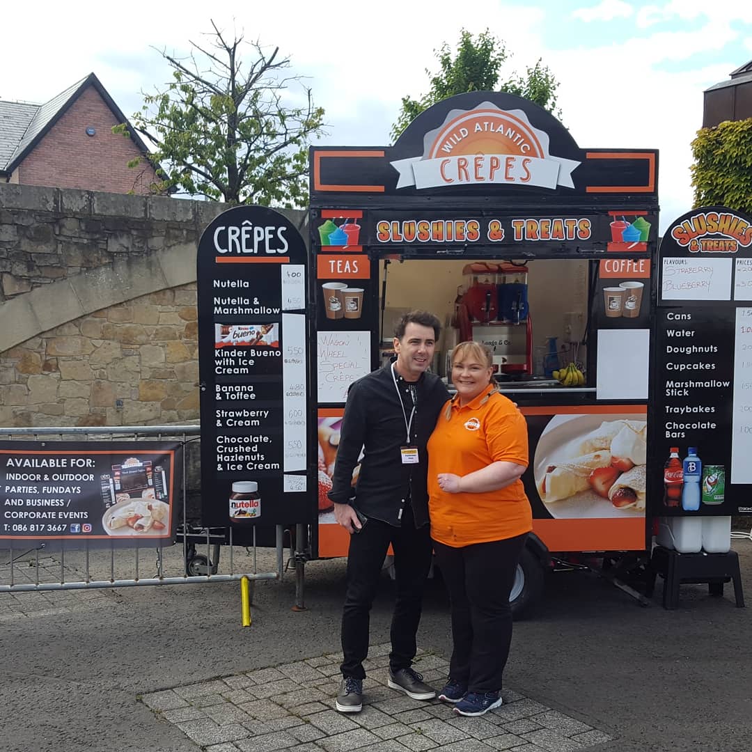 AtlanticCrepes's tweet photo. Great weekend shame about the rain. Great to see the crowds come out over the weekend at strajamba. Some top class music from @WailinBanshees @iamNATHANCARTER  johnny brady shonaghforbes david james Thanks to @WhatsonDS for having us . https://t.co/vvsDzoH5Z1